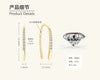Wholesale Women's Light Luxury Geometric Tassel Moissanite Sterling Silver Earrings With Electroplating