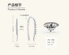 Wholesale Women's Light Luxury Geometric Tassel Moissanite Sterling Silver Earrings With Electroplating