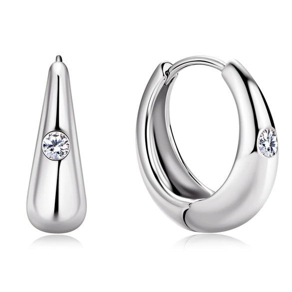 Wholesale Women's Light Luxury Geometric Tassel Moissanite Sterling Silver Earrings With Electroplating