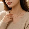 Wholesale Women's Light Luxury Geometric Titanium Steel Cross Chain Necklace With Vacuum Electroplating In Furnace