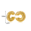 Wholesale Women's Light Luxury Geometric Titanium Steel Cshaped Electroplated Earrings