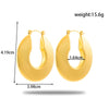 Wholesale Women's Light Luxury Geometric Titanium Steel Cshaped Electroplated Earrings