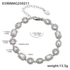 Wholesale Women's Light Luxury Geometric Titanium Steel Electroplated Diamond Bracelet