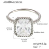 Wholesale Women's Light Luxury Geometric Titanium Steel Electroplated Opening Adjustable Ring