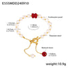 Wholesale Women's Light Luxury Geometric Titanium Steel Freshwater Pearl Natural Stone Bracelet With Electroplating And Tassel Ot Buckle Design