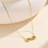 Wholesale Women's Light Luxury Geometric Titanium Steel 18K Gold Plated Mobius Infinity Love Pendant Calendering Chain Necklace