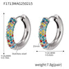 Wholesale Women's Light Luxury Geometric Titanium Steel Stainless Steel Electroplated Ferris Wheel Circle Earrings