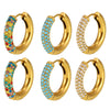 Wholesale Women's Light Luxury Geometric Titanium Steel Stainless Steel Electroplated Ferris Wheel Circle Earrings