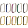 Wholesale Women's Light Luxury Geometric U Shaped Copper Inlaid Colored Diamond Earring