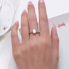 Wholesale Women's Light Luxury Geometric Zircon Inlaid S925 Sterling Silver Ring
