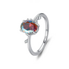 Wholesale Women's Light Luxury Geometric Zircon Inlaid S925 Sterling Silver Ring