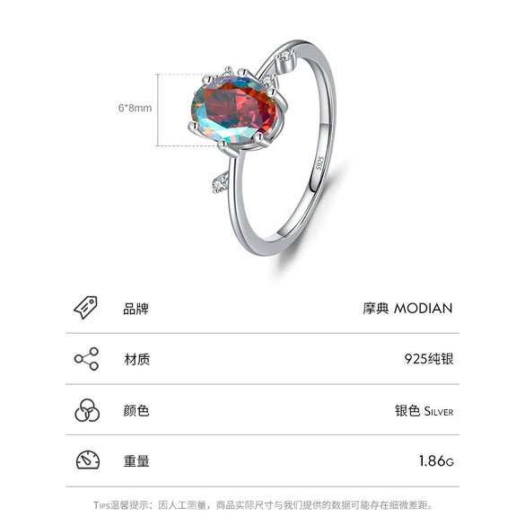 Wholesale Women's Light Luxury Geometric Zircon Inlaid S925 Sterling Silver Ring
