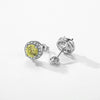 Wholesale Women's Light Luxury Geometric Zircon Inlaid 925 Sterling Silver Earrings
