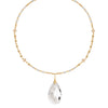 Wholesale Women's Light Luxury Geometric Zircon Pendant Stainless Steel Electroplated Tassel Clavicle Necklace