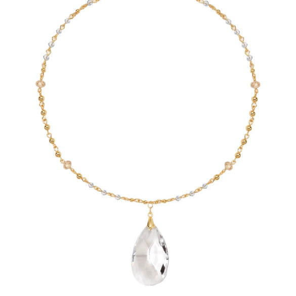 Wholesale Women's Light Luxury Geometric Zircon Pendant Stainless Steel Electroplated Tassel Clavicle Necklace