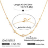 Wholesale Women's Light Luxury Geometric Zircon Stainless Steel Electroplated Necklace