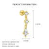 Wholesale Women's Light Luxury Geometric Zircon Tassel Earrings S925 Sterling Silver