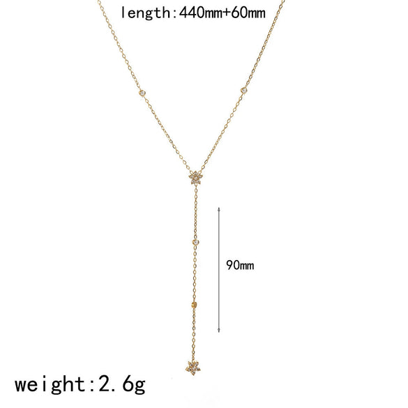 Wholesale Women's Light Luxury Gold Plated Stainless Steel Flower Shape Finger Chain Bracelet With Zircon