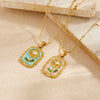 Wholesale Women's Light Luxury Goldplated Stainless Steel Flower Pattern Bamboo Chain Necklace