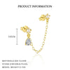 Wholesale Women's Light Luxury Heart Shape 925 Sterling Silver Earrings With Zirconia