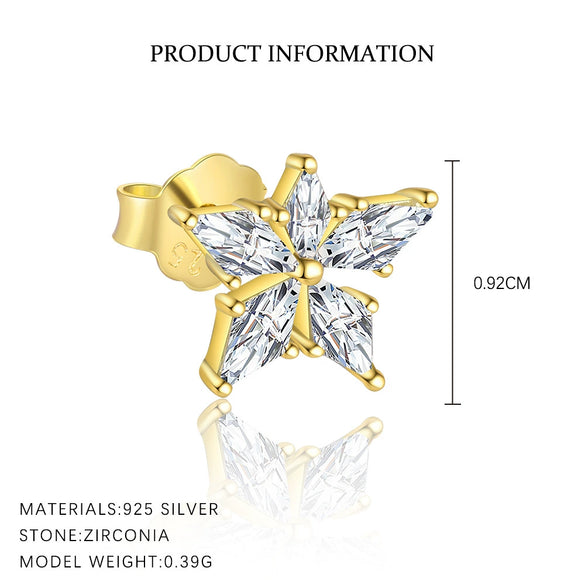 Wholesale Women's Light Luxury Heart Shape 925 Sterling Silver Earrings With Zirconia