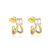 Wholesale Women's Light Luxury Heart Shape 925 Sterling Silver Earrings With Zirconia