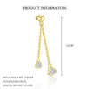 Wholesale Women's Light Luxury Heart Shape 925 Sterling Silver Earrings With Zirconia