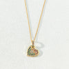 Wholesale Women's Light Luxury Heartshaped Copper Zircon Necklace With Electroplated Ochain