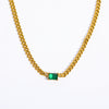Wholesale Women's Light Luxury Heartshaped Titanium Steel Cuban Chain Necklace With Diamond Treatment