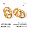 Wholesale Women's Light Luxury High End Circle Earrings In Stainless Steel With Geometric Pattern And Electroplating