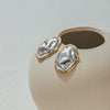 Wholesale Women's Light Luxury High End Color Matching Earrings In Geometric Shape Made Of Stainless Steel With Electroplating
