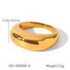 Wholesale Women's Light Luxury High End Geometric Stainless Steel Ring With Pvd Vacuum Plating