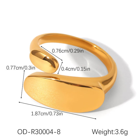 Wholesale Women's Light Luxury High End Geometric Stainless Steel Ring With Pvd Vacuum Plating