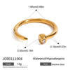 Wholesale Women's Light Luxury High End Titanium Steel Ring With Geometric Design And Electroplating Treatment