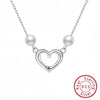 Wholesale Women's Light Luxury Highend S925 Sterling Silver Irregular Heartshaped Geometric Design Clavicle Necklace