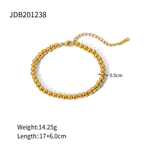 Wholesale Women's Light Luxury Highend Stainless Steel Bracelet With Amethyst Pearl Geometric Pattern Electroplated