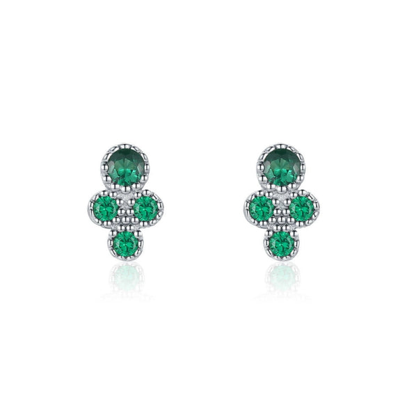 Wholesale Women's Light Luxury Inlaid 925 Sterling Silver Zircon Earrings