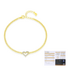 Wholesale Women's Light Luxury Irregular Heart Shaped S925 Sterling Silver Love Bracelet With Mosan Diamond