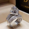 Wholesale Women's Light Luxury Jewelry Ring Copper With Geometric Pattern And Zirconia Processing