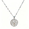 Wholesale Women's Light Luxury Jewelry Tree Of Life Pattern Pendant With Titanium Steel Chain And Zircon Inlay