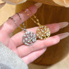 Wholesale Women's Light Luxury Jewelry Tree Of Life Pattern Pendant With Titanium Steel Chain And Zircon Inlay