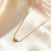 Wholesale Women's Light Luxury 18K Gold Electroplated Heart Shape Stainless Steel And Titanium Steel Pendant Clavicle Necklace
