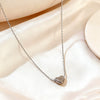 Wholesale Women's Light Luxury 18K Gold Electroplated Heart Shape Stainless Steel And Titanium Steel Pendant Clavicle Necklace