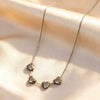 Wholesale Women's Light Luxury 18K Gold Electroplated Heart Shape Stainless Steel And Titanium Steel Pendant Clavicle Necklace