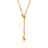 Wholesale Women's Light Luxury Knot Design Titanium Steel Necklace With Geometric Styling Gold Plated