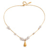 Wholesale Women's Light Luxury Minimalist Drop Shape Ushaped Stainless Steel Electroplated Snake Bone Chain Necklace Pendant