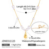 Wholesale Women's Light Luxury Minimalist Drop Shape Ushaped Stainless Steel Electroplated Snake Bone Chain Necklace Pendant