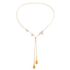 Wholesale Women's Light Luxury Minimalist Dropshaped Electroplated Stainless Steel Snake Bone Chain Necklace
