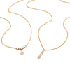 Wholesale Women's Light Luxury Minimalist Electroplated Stainless Steel Zircon Drop Shape Pendant Necklace With Oshaped Chain