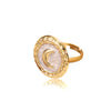 Wholesale Women's Light Luxury Minimalist Geometric Dripping Oil Stainless Steel Ring
